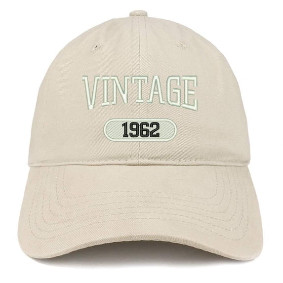 Trendy Apparel Shop Vintage 1962 Embroidered 56th Birthday Relaxed Fitting Cotton Cap