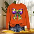 thumbnail image 4 of Xuyuer Women's Carnival Printed Long Sleeved Round Neck Mardi Gras Sweatshirt Carnival Outfits Women Carnival Sweatshirts Fat Tuesday Fashionable Pullover Tops, 4 of 6