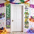 thumbnail image 4 of Meggemo 71x12 Inch Mardi Gras Party Banner Decoration Fabric Swag for Mantle Door Wall Backdrop Festive Event Hanging Sign, 4 of 6