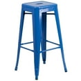 thumbnail image 3 of Home Square 30" Backless Metal Bar Stool in Blue Finish - Set of 3, 3 of 10