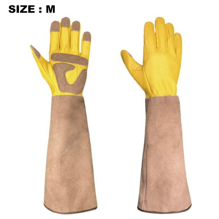 1 Pair Gardening Gloves with Forearm Protection, Shock Resistant