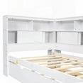 thumbnail image 2 of Wood Daybed with Storage & USB, Twin Size, White, 2 of 19