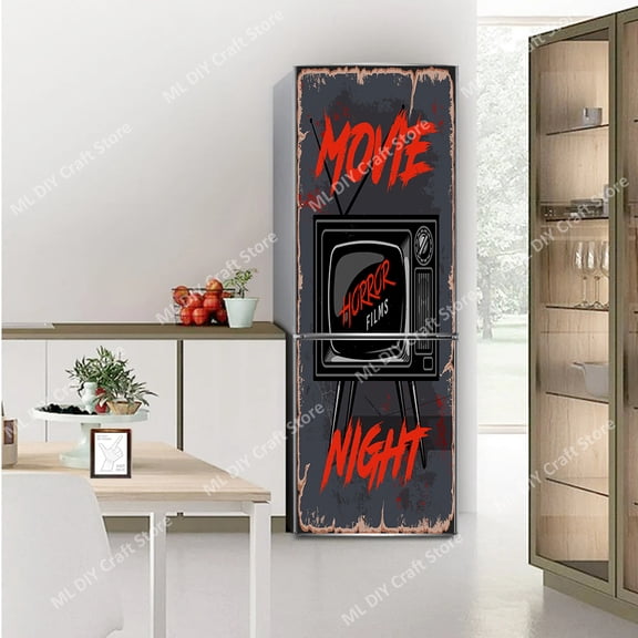 Warm Simple Strawberry Rose Refrigerator Door Wall Sticker Self-adhesive PVC Kitchen Wallpaper Refri