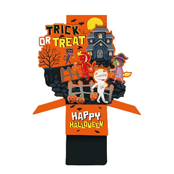 Second Nature Halloween Clever Cube Pop Up Card Trick or Treat