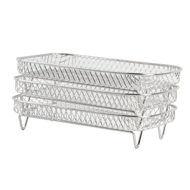 Fryer Accessories,3 Pcs/Set Air Fryer Stackable Dehydrator Racks Air Fryer Rack Versatile Functionality