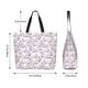 thumbnail image 5 of Balery Purple Rabbit Bolsa Tote Estilo Estético con Cremalleras, Bolsa de Hombro, Bolsa de Compras Grande y Plegable, 5 of 8