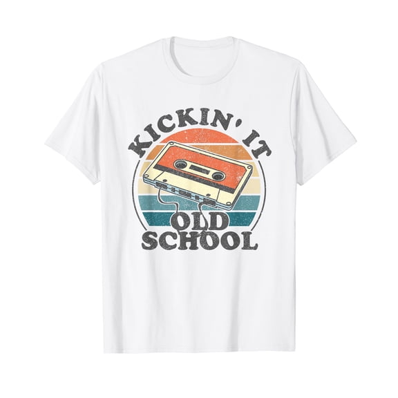 Kickin It Old School Retro 80s Cassette Tape Music Mix Gift T-Shirt