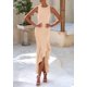thumbnail image 5 of Vestido largo PRETTYGARDEN 2025 sin mangas con volantes para mujer, 5 of 9