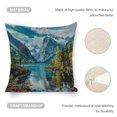 thumbnail image 4 of mountain lake trees Linen toss pillowcase decoration pillowcase gifting preferred 24x24 inch cushion cover 4 sets sofa pillowcase sofa bedroom living room car, 4 of 8