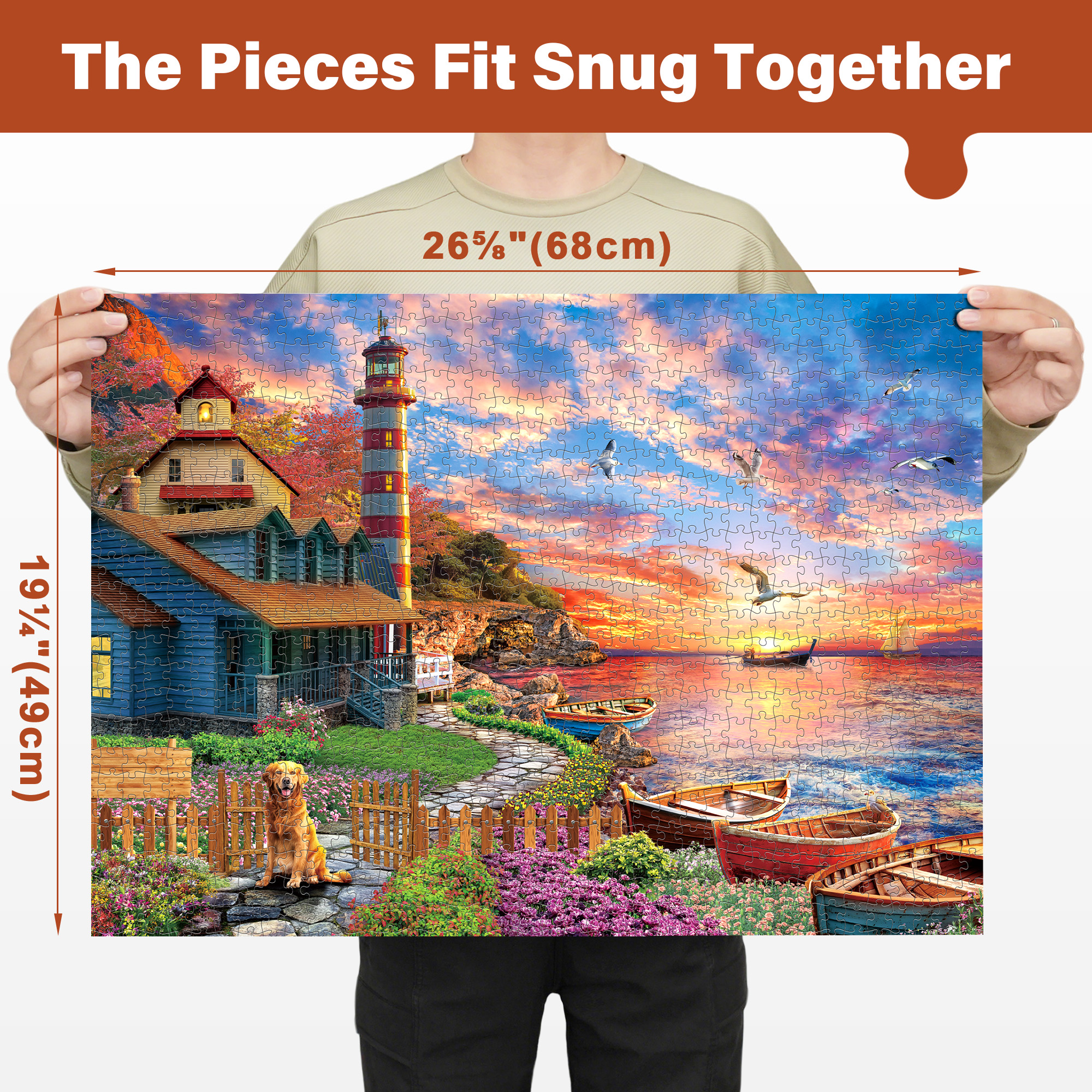 BenBen 1000-Piece Scenic Sunset Harbor Jigsaw Puzzle photo 7