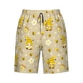 thumbnail image 7 of Disketp Men's Swim Trunks Hawaiian Breathable Surf Beach Swimsuits Mesh Lining Beach Shorts with Pockets-Cute Bee Gnomes, 7 of 7