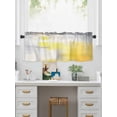 thumbnail image 5 of Valances for Windows Abstract Grey Rod Pocket Cafe Window Treatments Valance Curtains for Kitchen Bathroom Laundry Basement Windows 54"x18", 5 of 9