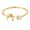 A, variant on Gold Rhinestone Initial Letter Ring Elegant Open Design Jewelry For Women Stylish Alphabet Band Sparkling Cubic Zirconia