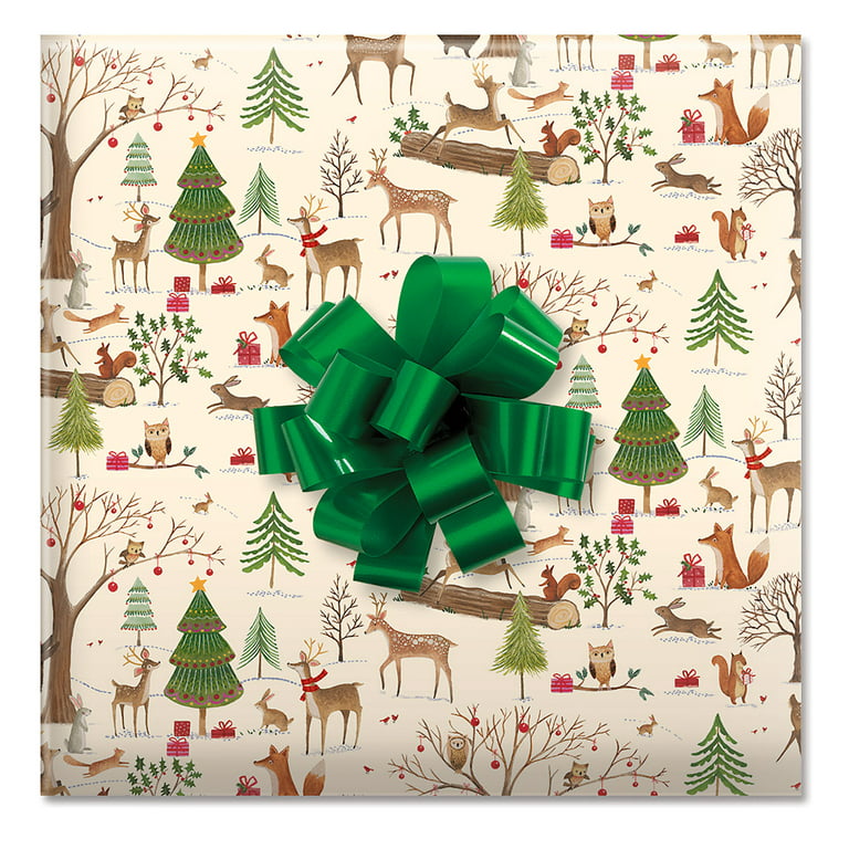 Current Holiday Forest Christmas Rolled Wrapping Paper - Premium Jumbo 23-Inch x 32-Foot Gift Wrap Roll, 61 Square Feet Total, Size: Large