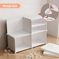 thumbnail image 4 of Zapatero con Tapa, Caja de Zapatos de 8 Niveles, Almacena 16 Pares, Plástico, Armario, Pasillo y Más (Blanco), 4 of 4