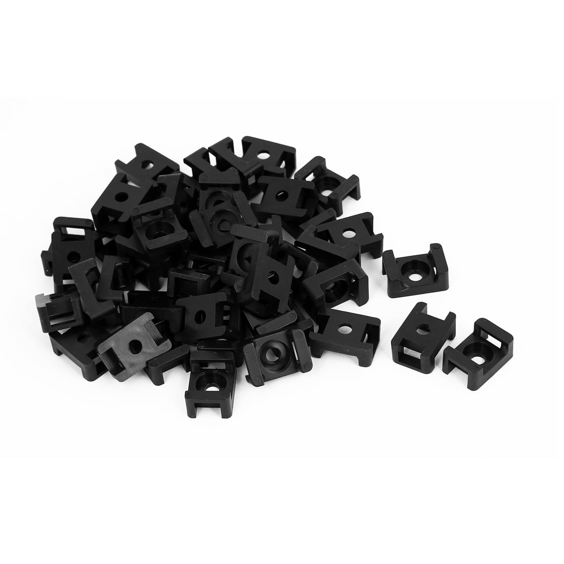 Cable Tie Base Saddle Plastic For Mount Wire Holder Black 4.5mm 100 Pieces New 