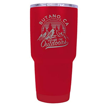 

Butano California Souvenir Laser Engraved 24 oz Insulated Stainless Steel Tumbler Red