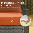 thumbnail image 5 of Gymojoy 24 in. x 24 in. x 6 in.Deep Seat Cushion Set, Olefin 2-Piece Deep Seating Outdoor Replacement Lounge Chair loveseat Sofa Cushion in Orange, 5 of 6