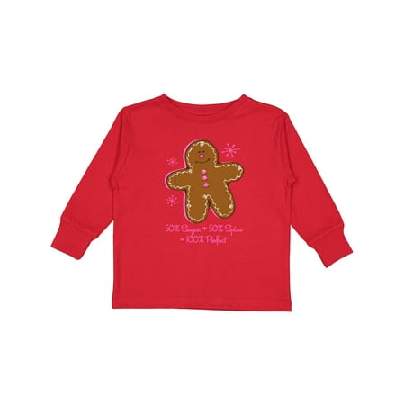

Inktastic Sugar & Spice Gingerbread Gift Toddler Toddler Girl Long Sleeve T-Shirt