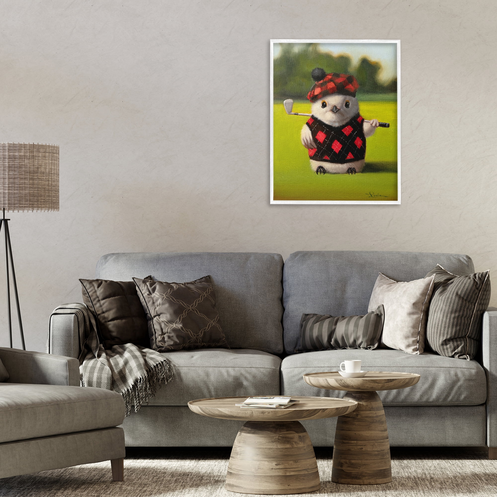 Stupell Industries Birdie Golf Swing White Framed Giclee Art, design by Lucia Heffernan