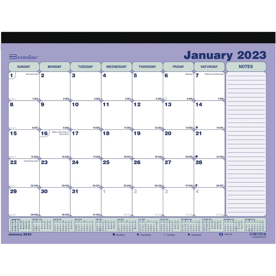 Blueline Magnetic Monthly Desk Pad (c181721a)