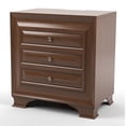 thumbnail image 3 of Furniture of America Bradford Solid Wood 3-Drawer Nightstand in Brown Cherry, 3 of 4