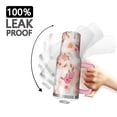 thumbnail image 3 of OBREWU Pink Bichon Frise and Flower Tumbler with Handle and Lid,Pink Bichon Frise and Flower 40oz Double Wall Vacuum Insulated Tumbler,Cups Gift for Women and Men, 3 of 7