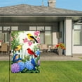 thumbnail image 3 of JOOCAR Linen Garden Flag with Colorful Birds and Flowers for Spring Summer Home Outdoor Garden Yard Door Decor 12x18 inch, 3 of 5