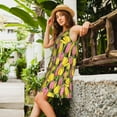 thumbnail image 2 of Honeii Tulips Flowers Print Women's Sleeveless Dress, Loose Fit Casual Dress for Women, Summer Fashion Dress, 2 of 7