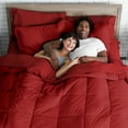 thumbnail image 4 of Bare Home Microfiber 5-Piece Red and Red Bed in a Bag, Twin XL, 4 of 5
