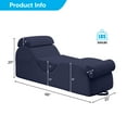 thumbnail image 6 of BALUS 68" Yoga Sofa With Three Pillows, Chaise Lounge Chair For Yoga,Corduroy, Blue, 6 of 6