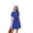 Gray Blue, variant on Summer Button Mini Shirt Dresses for Women V Neck Short Sleeve Petite Work Casual Smocked Empire Waist Dress Pockets