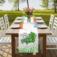 thumbnail image 4 of Table Runners 90 Inches Long Dress Scarves, St. Patrick's Day Farmhouse Coffee/Dining/Kitchen Table Runner for Living Room, Spring Lucky Shamrocks Grass Truck 13x90 Inch, 4 of 9