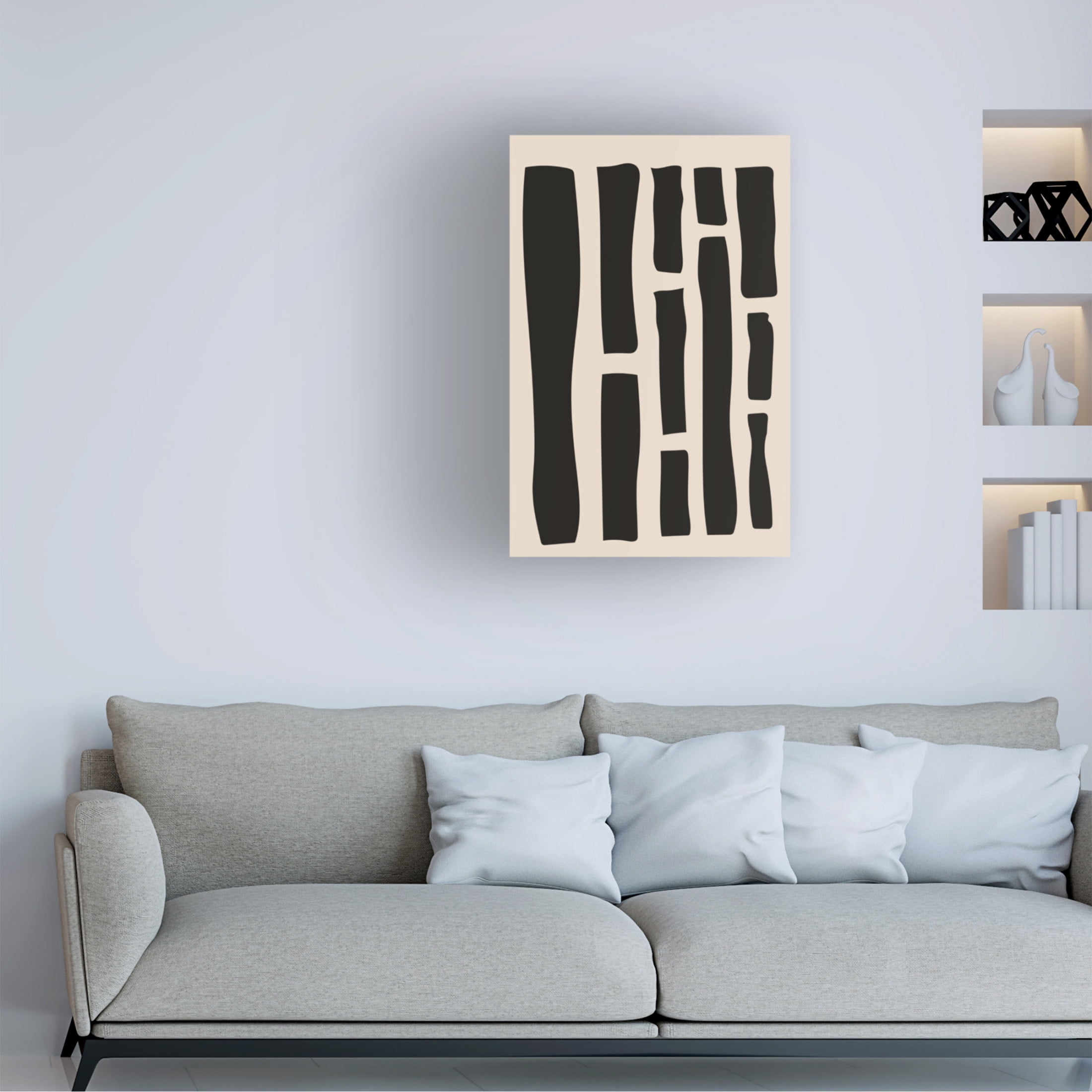 Trademark Fine Art jay stanley Minimal Black Expression 1 Canvas Wall Art