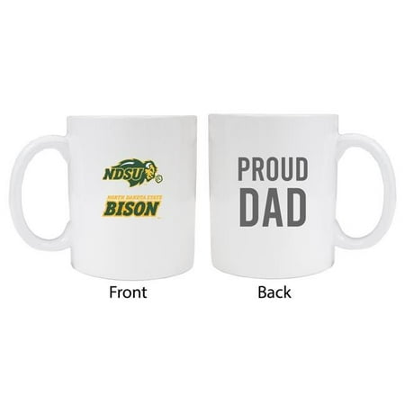 

R & R Imports MUG2-C-NDS20 DAD North Dakota State Bison Proud Dad White Ceramic Coffee Mug - Pack of 2