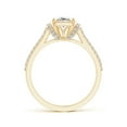 thumbnail image 2 of ANGARA Natural 0.3 Ct. Diamond Halo Engagement Ring in 14K Yellow Gold for Women (Ring Size: 11.5), 2 of 8