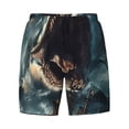 thumbnail image 4 of Lsque Mens Swim Trunks Wave Sailboat Shark Pattern - Bathing Suit Compression Liner - Beach Swim Shorts Swimwear - (S-3XL) - Stretch Quick Dry -XX-Large, 4 of 9