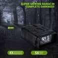 thumbnail image 3 of 1080P R19 Digital Night Vision Binoculars Device 4K 3W Infrared Night Vision Goggles Recorder Full Dark 300m For Camping, 3 of 6