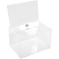 thumbnail image 1 of Donation Boxes Transparent Ballot Box Dirtproof Splashproof For Various Occasions 15.2x10.5x0.5cm Organic Glass Material 1Pcs, 1 of 5