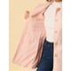 thumbnail image 5 of Abrigo largo elegante de invierno para mujer con cuello de solapa en rosa XL, 5 of 7