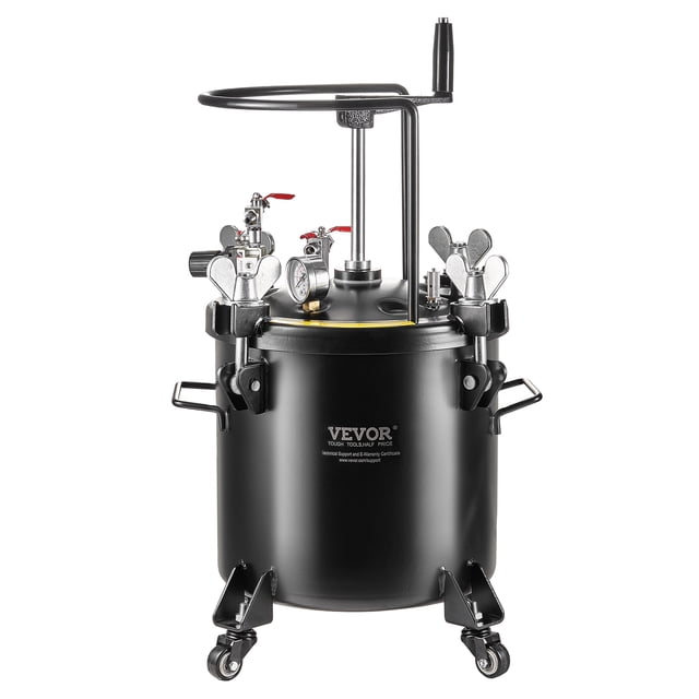 VEVOR Pot de Peinture en Vaporisateur Réservoir 20L/5gal avec Roulettes Scellant de Réparation de Fuite