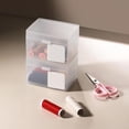 thumbnail image 1 of Pequeño Organizador de Plástico, Tapa Con Bisagras Apilables Caja de Almacenamiente Transparente para la Oficina, 1 of 7