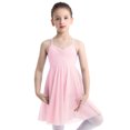 thumbnail image 2 of Aislor Robe de Danse Ballet Dos Croisé Solide pour Filles Enfants Costume de Danse Lyrique Moderne Rose TG, 2 of 8