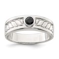thumbnail image 2 of Sterling Silver White Men's Onyx Ring Size 9, 2 of 4