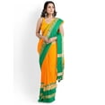 thumbnail image 2 of Woven Design Border Zari Silk Cotton Banarasi Saree - 25311342, 2 of 8