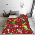 thumbnail image 5 of Cauagu X-mas and New Year Pattern Flannel Bed Blankets,Fleece Blanket Comfortable Air Conditioning Blanket for Sofa Bed Travel Couch & Living Room -50"x40", 5 of 8
