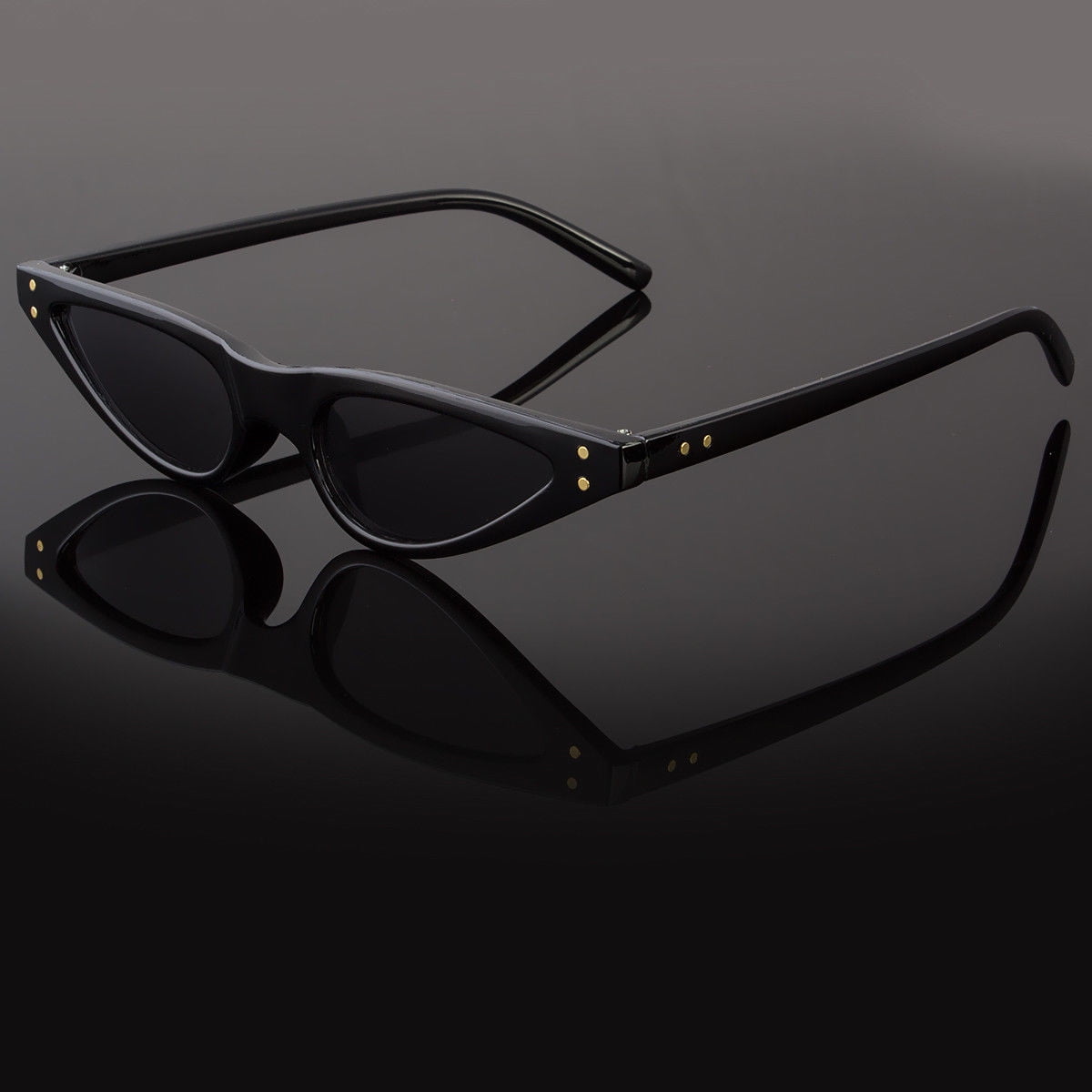 Small Cat Eye Fashion Women Sunglasses Flat Top Retro Vintage Clout Goggles Small Cat Eye Fashion Women Sunglasses Flat Top Retro Vintage Clout Goggles