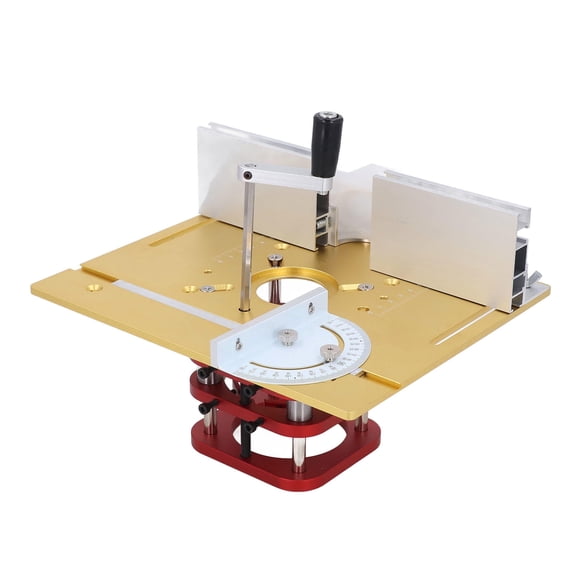 Yajisi Manual Lifting Router System Kit Aluminum Alloy Stainless Steel 2in Lift Stroke Universal Woodworking Router Table Base, 11.8x9.8x9.8in