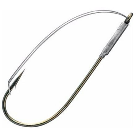 Gamakatsu 65112 Worm Hook with Wire Weed Guard, Size 2/0, Needle