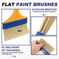 thumbnail image 3 of Uxcell 16 Pcs Paint Brushes 4.5 Inch Flat Not Chip Brush Nylon Bristles, 3 of 6